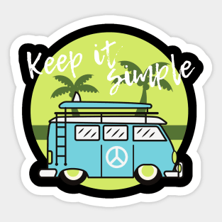 Keep it simple green design for van lifers and van enthusiasts Sticker